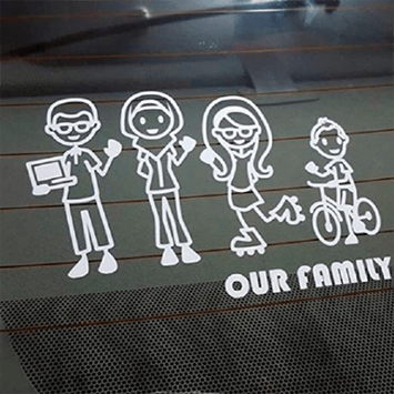 Familie Autoscheibenaufkleber
